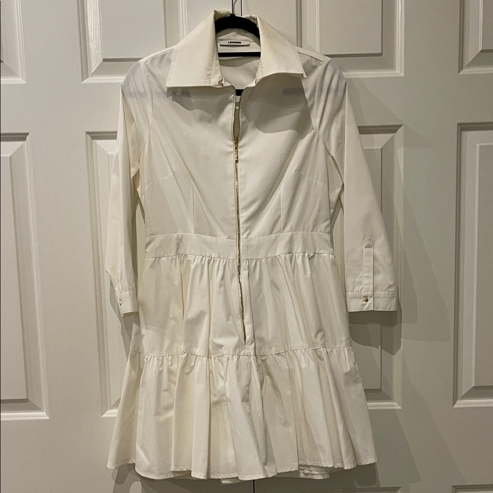 White Zip-Up Dress